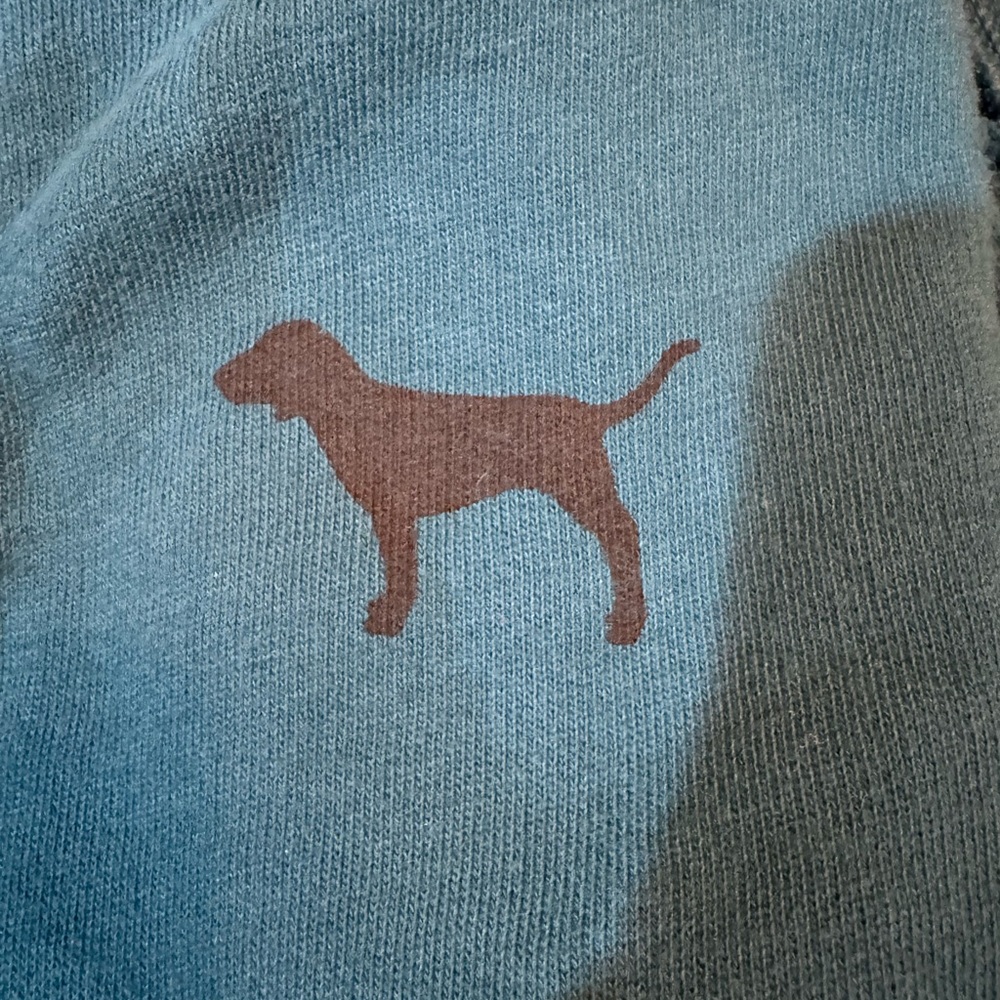 PINK VS Teal Lace Up Hooded Sweatshirt - Picture 7 of 13